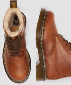 Dr. Martens 1460 Butterscotch Orleans Faux Fur 23912243 8