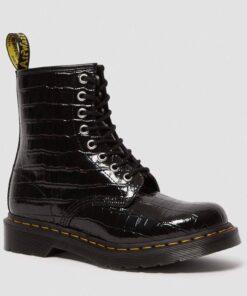 Ботинки Dr. Martens 1460 Black Patent Lamper Croc 26262001