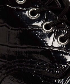 Dr. Martens 1460 Crocodile Print Black Patent 26262001 6