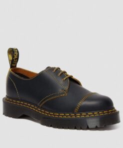 Туфли Dr. Martens 1461 Bex Double Stitch Black Yellow Smooth Slice 25951032