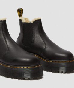 Dr. Martens 2976 Black Pisa Faux Fur 25635001 3