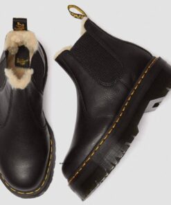 Dr. Martens 2976 Black Pisa Faux Fur 25635001 8