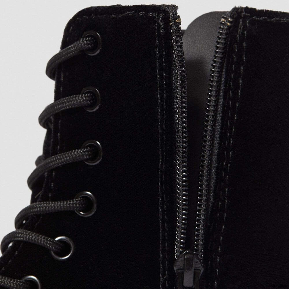 Ботинки Dr. Martens Jadon Black Velvet 24761001 Ботинки Dr. Martens Jadon Black Velvet 24761001