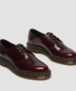 Dr. Martens Vegan 1461 Cherry Red Oxford Rub Off Shoes 14046601 4