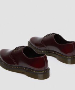 Dr. Martens Vegan 1461 Cherry Red Oxford Rub Off Shoes 14046601 5