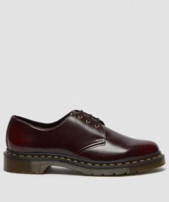 Dr. Martens Vegan 1461 Cherry Red Oxford Rub Off Shoes 14046601 6