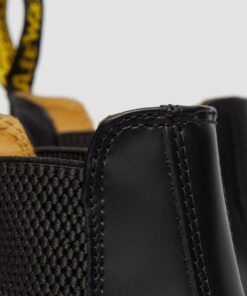 Dr. Martens 2976 Yellow Stitch Black Smooth 22227001 2