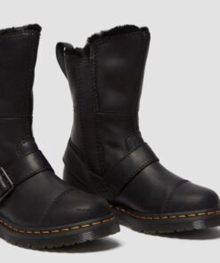 Dr. Martens Kristy Faux Fur Black Luxor 26235001 2