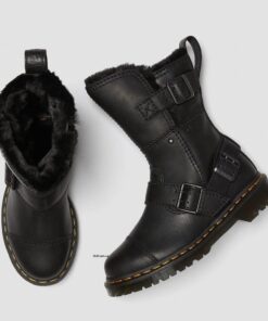 Dr. Martens Kristy Faux Fur Black Luxor 26235001 7