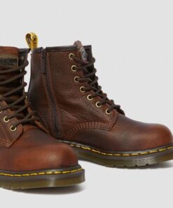 Dr. Martens Maple Zip Steel Toe Teak Industrial Bear 24620214 2