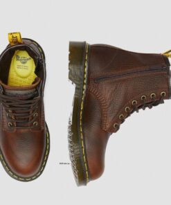 Dr. Martens Maple Zip Steel Toe Teak Industrial Bear 24620214 7