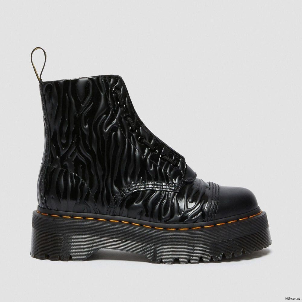 Ботинки Dr. Martens Sinclair Black Zebra Gloss Emboss Smooth 26704001 Ботинки Dr. Martens Sinclair Black Zebra Gloss Emboss Smooth 26704001